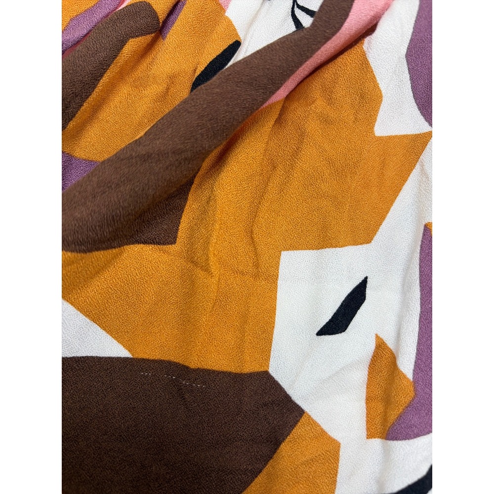 Fate Mixed Print Geometric Animal Print Blouse Mustard Mauve Small NWT - Picture 8 of 8